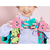 2pcs Kids Unisex Active Rabbit / Dinosaur Cartoon Half-finger Acrylic Gloves Red / Yellow / Blushing Pink One-Size