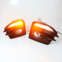 2Pcs LED Daytime Running Yellow Signal Light Lamp Car Front Fog Light Grille Cover For Nissan Infiniti Q50
