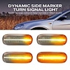 2Pcs Led Dynamic Side Marker Turn Signal Light Sequential Blinker Indicator Light for Audi A3 S3 8P A4 S4 RS4 B6 B7 B8 A6 S6 RS6 2 Colors To Choice