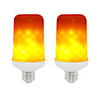 2pcs LED Flame Effect Fire Light Bulbs Corn Light Torch Prop Light KTV Bar Wedding Bonfire Atmosphere Halloween Christams Decoration Three Mode 4W 85-265 V
