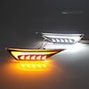 2Pcs Led Side Indicator Lights Turn Signal Light Fender Cover Daytime Running Leaf Lamp For Honda Civic 2016 2017 2018 2019 2020 White Yellow Light