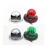 2PCS Marine Boat Yacht Light 12V Stainless Steel 8 LED Bow Navigation Lights Pontoons Sailing Signal Lights