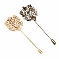 2pcs mens vintage double lion brooch. metal lapel stick pin brooch pin, lion crown badge brooch set, suit shirt accessories (set 3)