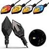 2Pcs Motorcycle LED Turn Signal Arrow Two Color Lamp 150Nk Daytime Running Lamp Glare Light Warning Light 12V