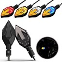 2Pcs Motorcycle LED Turn Signal Arrow Two Color Lamp 150Nk Daytime Running Lamp Glare Light Warning Light 12V