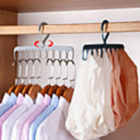 2PCS Nine Hole Magic Hanger Household Space Saving Artifact Dormitory Student Clothes Rack Organizer