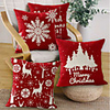 2pcs Nordic Printing Christmas Pillow Linen Hugging Pillowcase Sofa Car Cushion Cover Cotton Linen Hugging Pillowcase