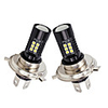 2PCS OTOLAMPARA Car LED Bulb H4 Fog Lamp 3030SMD High Luminous Efficiency Safe Constant Current Aluminum Alloy Structure Not Easy To Damage Strong Decoding H4 Bulb Automobile LED PK43T Bulb