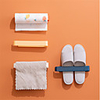 2Pcs Perforation-free Seamless Bathroom Toilet Multi-function Slippers Towel Wall-mounted Rack Kitchen Lazy Rag Rack