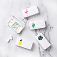 2pcs Pill Box Plastic Portable Casual Daily Wear