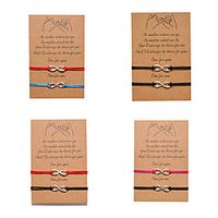 2pcs pinky promise distance bracelets,  friendship matching bracelets gift for best friends couple family women mens,  heart knot miniinthebox