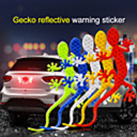 2Pcs Reflective Car Sticker Safety Warning Mark Reflective Tape Auto Exterior Accessories Gecko Reflective Strip Light Reflector