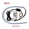 2Pcs RGB Flowing Sequential Flexible LED DRL For Headlight Strip Daytime Running Lights with Remote Control 30CM