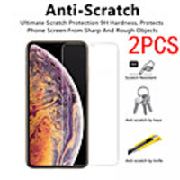2PCS Screen Protector iPhone 12Mini / 11Pro Max / XS / XR / XS Max / 7 / 8 / 6 / 6s Plus / SE 2020 High Definition (HD) Front Screen Protector Tempered Glass Anti-Fingerprint