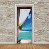 2pcs Self-adhesive Blue Sky Sea View Door Stickers For Living Room Diy Decoration Pvc Home Waterproof Wall Stickers miniinthebox
