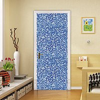 2pcs Self-adhesive Creative Blue Letter Door Stickers For Living Room Diy Decoration Home Waterproof Wall Stickers miniinthebox
