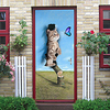 2pcs Self-adhesive Creative Play Cat Door Stickers For Living Room Diy Decorative Home Waterproof Wall Stickers miniinthebox