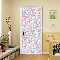 2pcs Self-adhesive Creative Red And Blue Letter Door Stickers For Living Room Diy Decoration Home Waterproof Wall Stickers miniinthebox