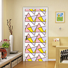 2pcs Self-adhesive Creative Triangular Door Sticker Living Room Diy Decoration Home Waterproof Wall Sticker miniinthebox