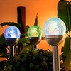2PCS Solar Crack Lawn Light Glass Ball Globe Color Changing Light Waterproof Outdoor Floor Light Garden Decorative Lighting Solar Light Broken Glass Ball Light Solar Garden Outdoor Decorative Light miniinthebox