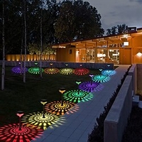 2Pcs Solar Pathway Lights Garden Lamp LED Outdoor Lighting Garden Landscape Decoration Light RGB Lawn Waterproof Discoloration Night Lights miniinthebox