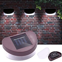 2pcs Solar Wall Lights Outdoor 2LEDs Fence Porch Light Decorative Wall Light Garden Lamp Outdoor Waterproof Lighting miniinthebox