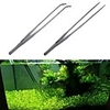 2pcs Stainless Steel Tank Tweezers Pliers Aquarium Tool Fish Tank Aquatic Plants Forceps Clip For Cleaning Tool