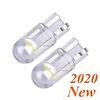 2PCS T10 W5W WY5W COB LED Car Wedge Parking Light Turn Side Bulbs Instrument Lamp Auto License Plate Light White Red Yellow Blue