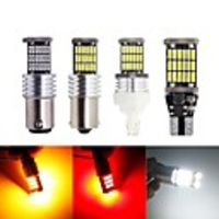 2pcs T15 T20 1156 BA15S P21W W16W 45SMD 4014 LED CANBUS NO ERROR Car Tail Bulb Brake Light Backup Reverse Lamp White Yellow 12V