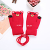 2pcs Toddler Unisex Active Animal Knitted Knitwear Gloves Red / Blushing Pink / Dusty Rose One-Size