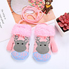 2pcs Toddler Unisex Active Animal Knitted Wool Blends / Knitwear Gloves Blue / Red / Blushing Pink One-Size