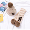 2pcs Toddler Unisex Active Blue Solid Colored Roman Knit Hats Caps / Scarves Blue / Yellow / Blushing Pink One-Size