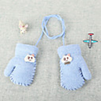 2pcs Toddler Unisex Active Cartoon Drawstring Polyester Gloves Blue / Orange / Navy Blue One-Size