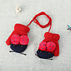 2pcs Toddler Unisex Active Cartoon Knitted Knitwear Gloves Red / Khaki One-Size