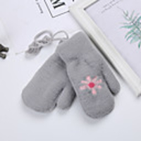 2pcs Toddler Unisex Active Floral Knitted Knitwear Gloves Blue / Wine / Navy Blue One-Size