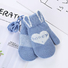 2pcs Toddler Unisex Active Letter Knitted Knitwear Gloves Blue / Red / Blushing Pink One-Size