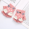 2pcs Toddler Unisex Active Solid Colored / Cartoon Knitted Knitwear Gloves Dusty Rose / Orange / Khaki One-Size