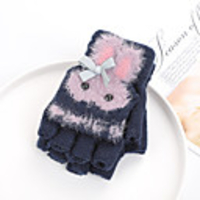 2pcs Toddler Unisex Active Solid Colored Half-finger Knitwear Gloves Red / Blushing Pink / Dusty Rose One-Size