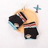 2pcs Toddler Unisex Active Striped Half-finger Knitwear Gloves Black One-Size