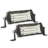 2Pcs Ultra Thin 8 Inch 5-Row LED Work Light Offroad Car Truck Driving Fog Lamps Car Accessories White Light