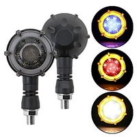 2Pcs Universal Waterproof Turn Signal Warning Lights Signal Lamp Motorbike Racing Scooter ATV Accessories Flasher Led Light 3 Light Colors To Choice