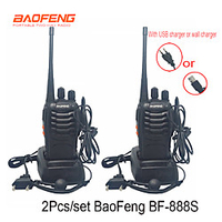 2PCS Walkie Talkie Baofeng BF-888S 16CH UHF 400-470MHz Baofeng 888S Ham Radio HF Transceiver Amador Portable Intercoms Super Sound Quality miniinthebox
