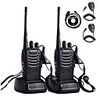 2PCS Walkie Talkie Baofeng BF-888S 2800mAh 16CH UHF 400-470MHz Baofeng 888S Ham Radio HF Transceiver Amador Portable Intercoms Super Sound QualityHeadphone programming cable hand microphone