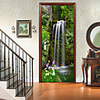 2pcs Waterfall Self-adhesive Creative Door Stickers For Living Room Diy Decorative Home Waterproof Wall Stickers