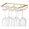 2pcs Wine Glasses Holder Bartender Stemware Hanging Rack Under Cabinet Stemware Organizer Glass Goblet Iron Rack Bar Tool miniinthebox