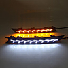 2Pcs Yellow Flowing Turning Function Waterproof ABS Car DRL LED Daytime Running Light For Mazda CX-5 CX5 2018