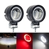 2pcs/lot 40W Motorcycles Headlight bike Headlight bulb Angel eyes LED bar work light Driving Spot Fog Lights External LED dual color