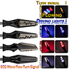 2pcs/lot Universal LED Turn Signals for Motorcycle Flowing Amber Lamp Rear Flashing Signal Brake Lights Indicators For Honda Yamaha