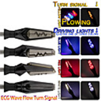 2pcs/lot Universal LED Turn Signals for Motorcycle Flowing Amber Lamp Rear Flashing Signal Brake Lights Indicators For Honda Yamaha