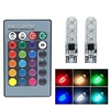 2pcs/set T10 w5w RGB LED Bulb 6SMD 5050 canbus 194 168 Car With Remote Controller Flash/Strobe Reading Wedge Light Clearance lights miniinthebox